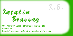 katalin brassay business card